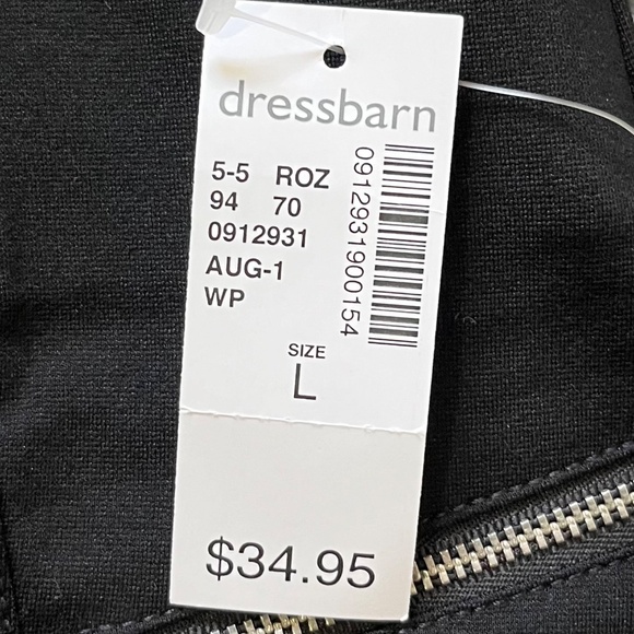 Dressbarn black skirt with zippered pockets, size L, new with tags - Picture 8 of 13